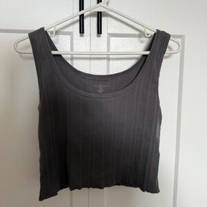 Brandy Melville Charcoal Cropped Tank Top